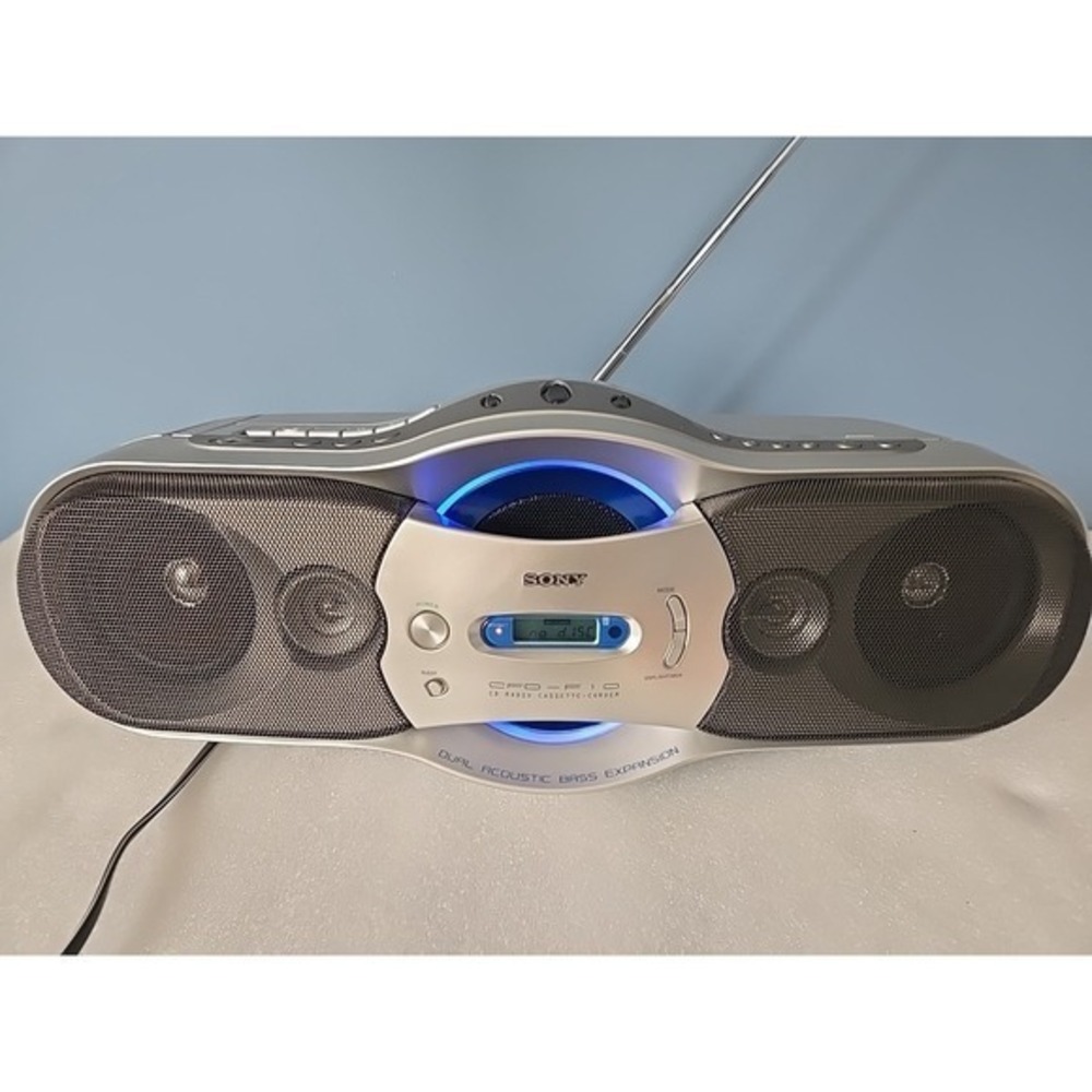 Sony CFD-F10 CD Radio Cassette Recorder Boombox 100% Working Tested